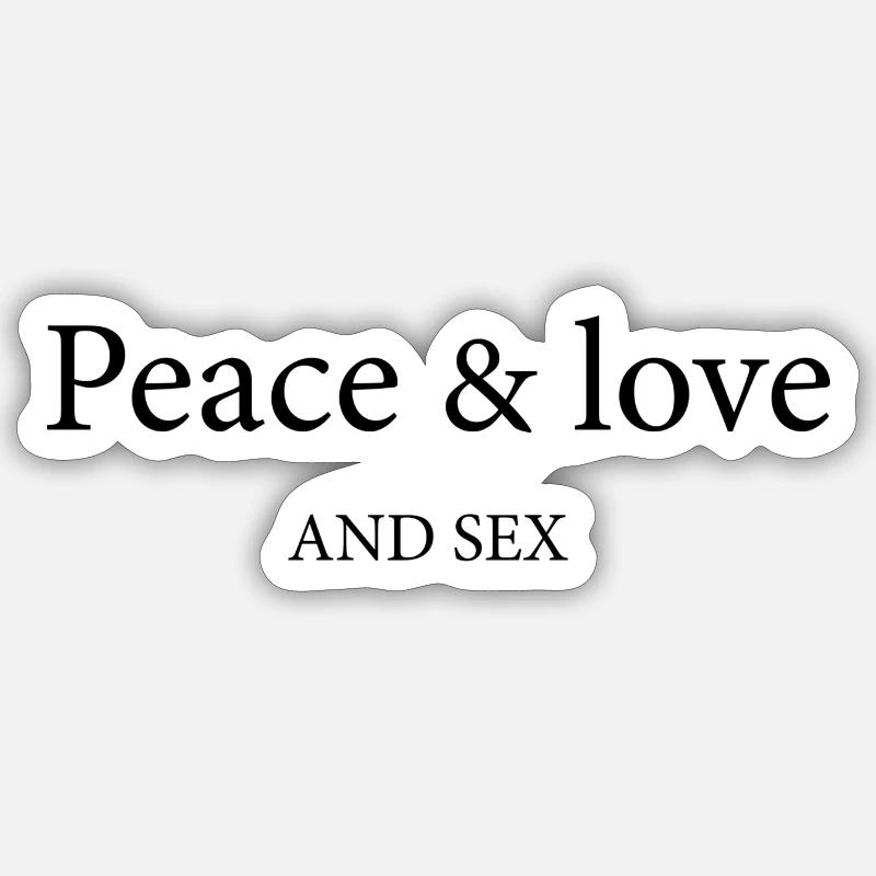 Pace, amore e sesso Sticker formato S (10 x 10 cm)