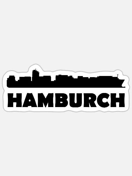 Hamburch auf Einheimisch - Sticker Größe S (10 x 10 cm) - Mattweiß