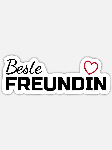 Beste Freundin - Sticker Größe S (10 x 10 cm) - Mattweiß
