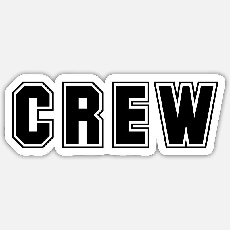 Équipe Crew Sport - Sticker taille S (10 x 10 cm) - blanc mat