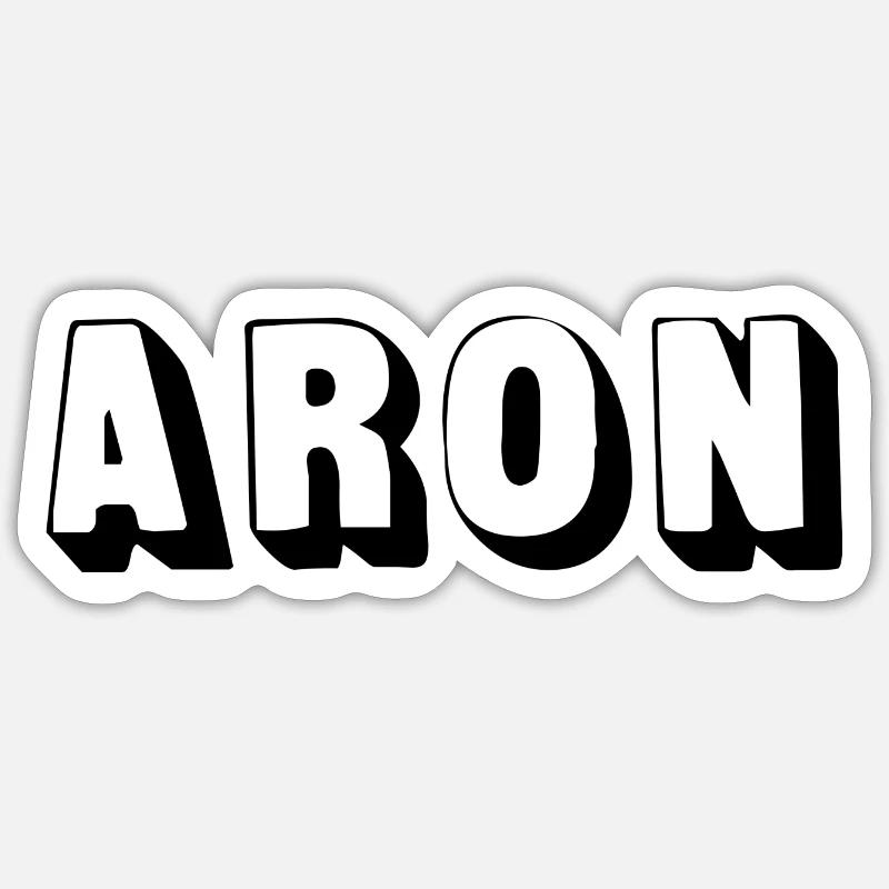 Name - Aron - Sticker size S (10 x 10 cm) - white matte
