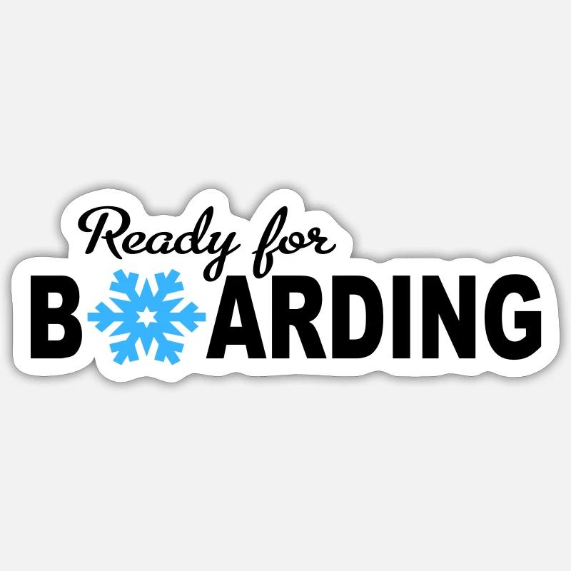 Snowboard - Sticker size S (10 x 10 cm) - white matte