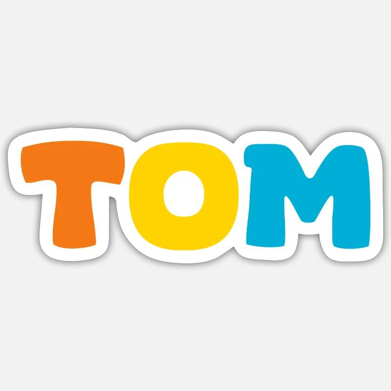 Name - Tom Sticker size S (10 x 10 cm)