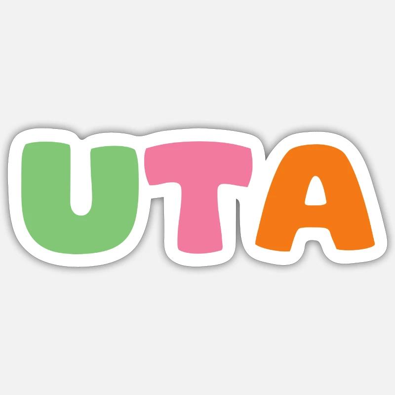 Name - Uta - Sticker size S (10 x 10 cm) - white matte