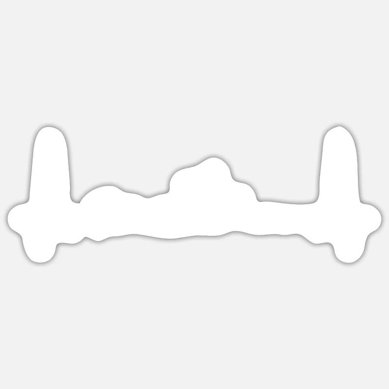 Sport Heartbeat Natation - Sticker taille S (10 x 10 cm) - blanc mat