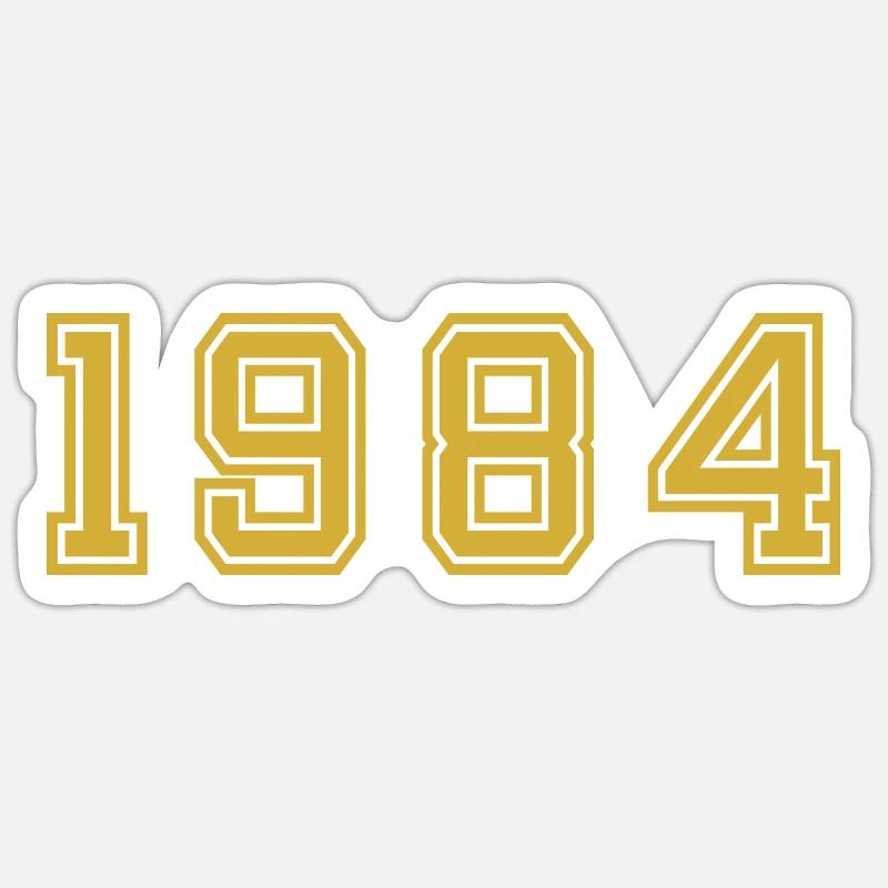 1984 Year - Sticker size S (10 x 10 cm) - white matte