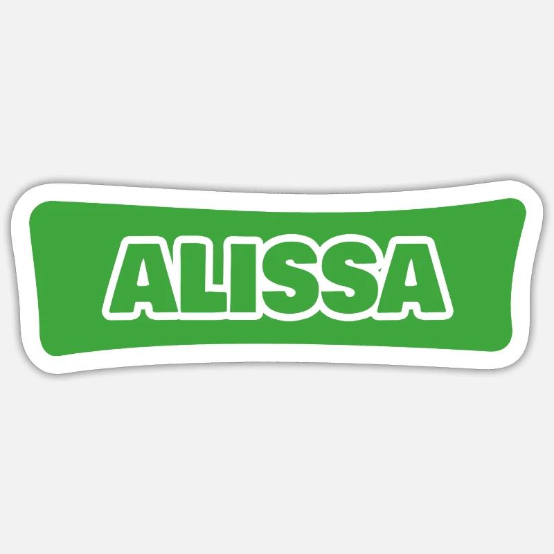Alissa comme naissance Sticker taille S (10 x 10 cm)
