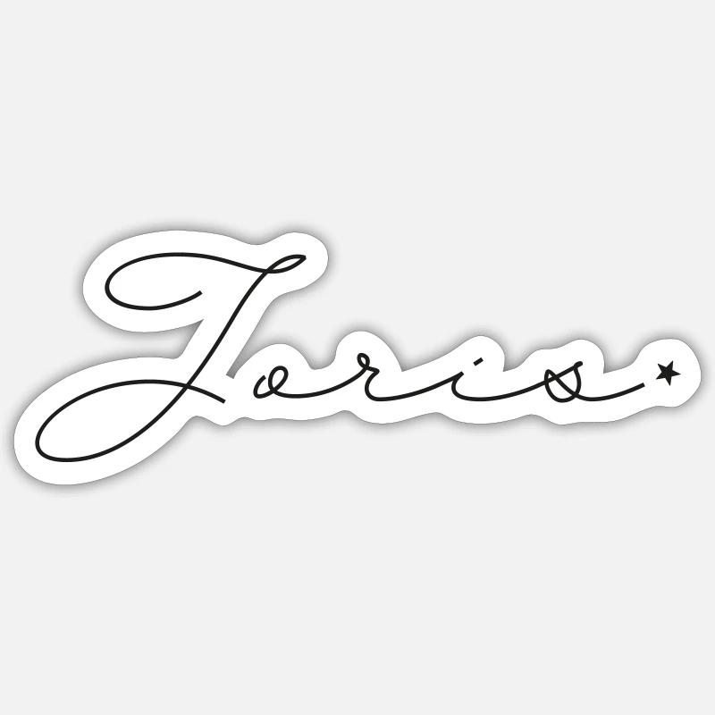 Nom : Joris - Sticker taille S (10 x 10 cm) - blanc mat
