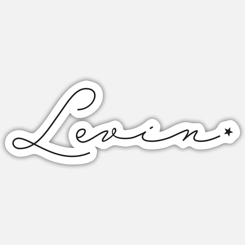 Name: Levin - Sticker size S (10 x 10 cm) - white matte