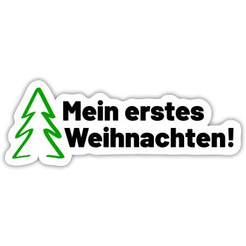 Mein erstes Weihnachten - Sticker Größe S (10 x 10 cm) - Mattweiß - Vorne