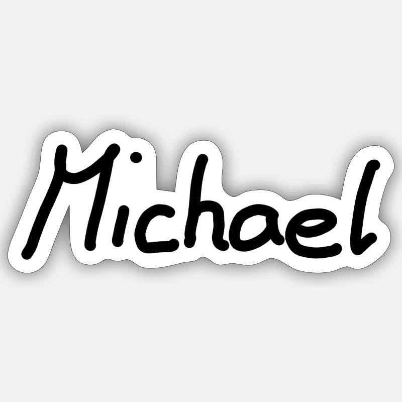 Michel - Sticker taille S (10 x 10 cm) - blanc mat
