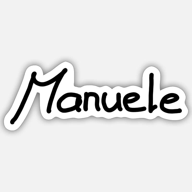 Manuele - Sticker taille S (10 x 10 cm) - blanc mat
