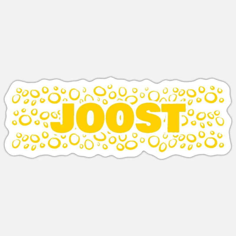 Joost comme prénom - Sticker taille S (10 x 10 cm) - blanc mat
