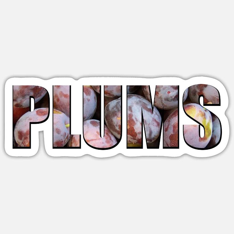 Plums - Sticker size S (10 x 10 cm) - white matte