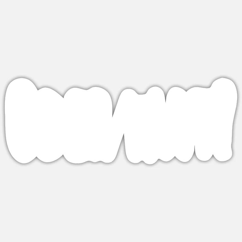 oder watt - Sticker Größe S (10 x 10 cm) - Mattweiß