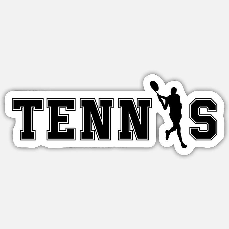 tennis - Sticker size S (10 x 10 cm) - white matte
