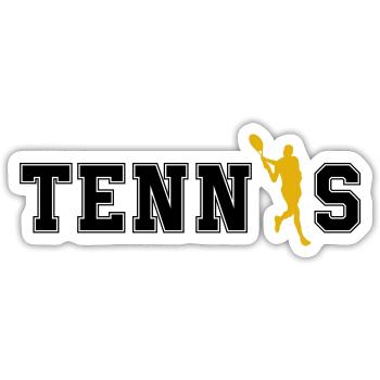 tennis - Sticker Größe S (10 x 10 cm) - Mattweiß - Vorne