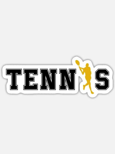 tennis - Sticker Größe S (10 x 10 cm) - Mattweiß