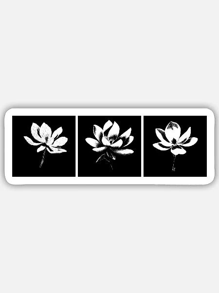 Magnolia - Sticker Größe S (10 x 10 cm) - Mattweiß
