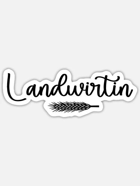 Landwirtin - Sticker Größe S (10 x 10 cm) - Mattweiß