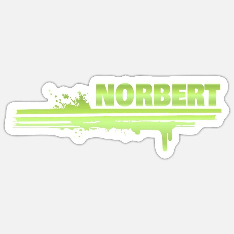 Norbert - Sticker size S (10 x 10 cm) - white matte