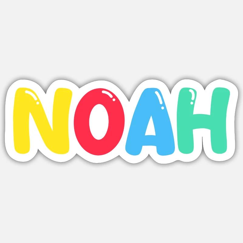 Name - Noah - Sticker Größe S (10 x 10 cm) - Mattweiß