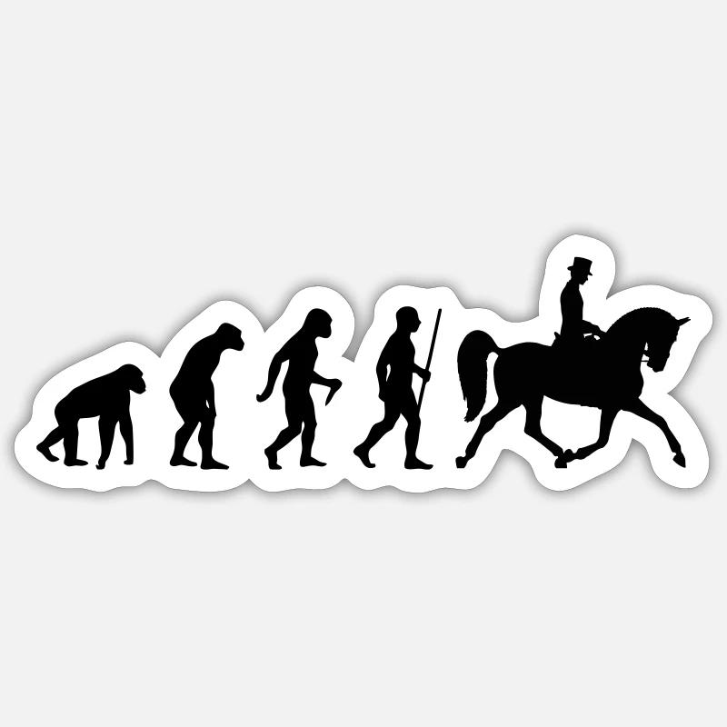 Evolution Dressurreiter I Sticker Größe S (10 x 10 cm)