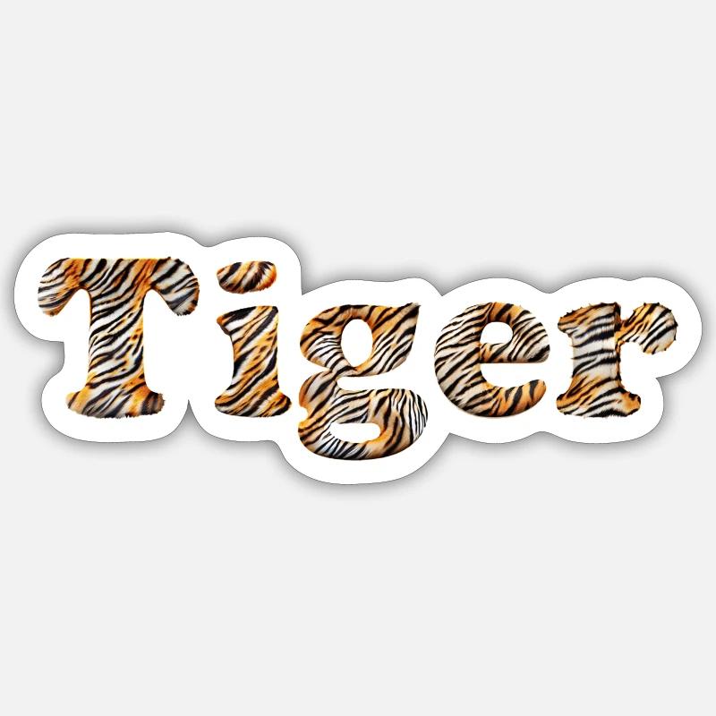 Der Tiger in Dir... - Sticker Größe S (10 x 10 cm) - Mattweiß