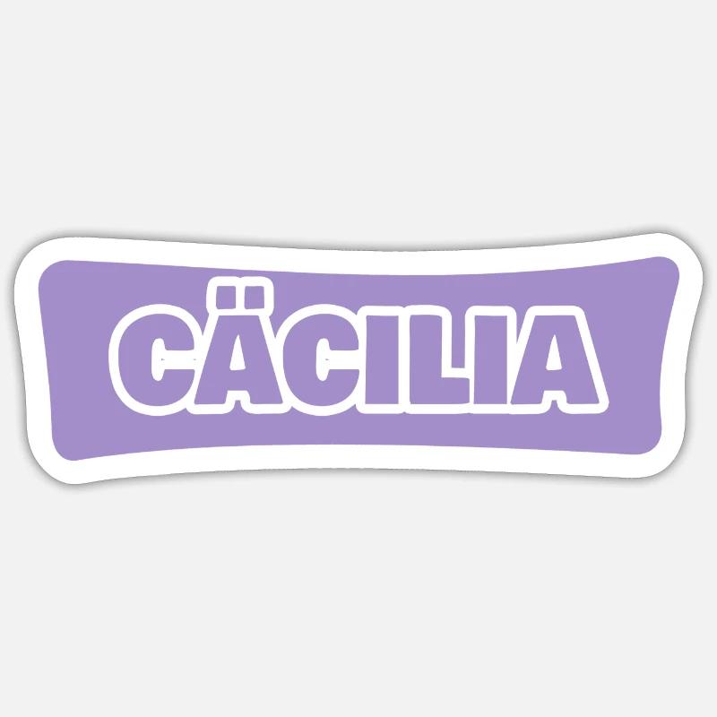 First name Cecilia - Sticker size S (10 x 10 cm) - white matte
