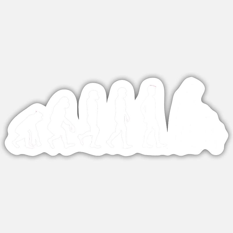 Evolution Gärtner weeiß Sticker Größe S (10 x 10 cm)