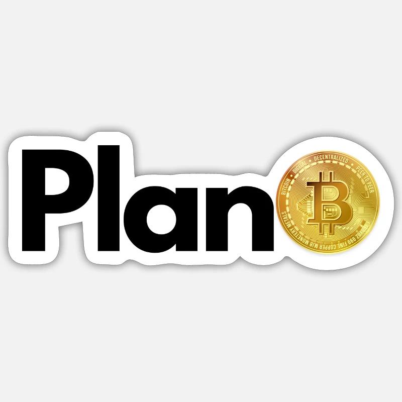 Crypto Plan BITCOIN 2 BTC - Sticker size S (10 x 10 cm) - white matte