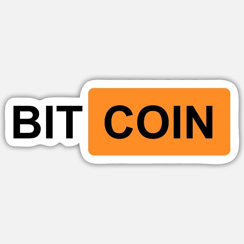 Krypto Bitcoin BTC prn 1 - Sticker Größe S (10 x 10 cm) - Mattweiß