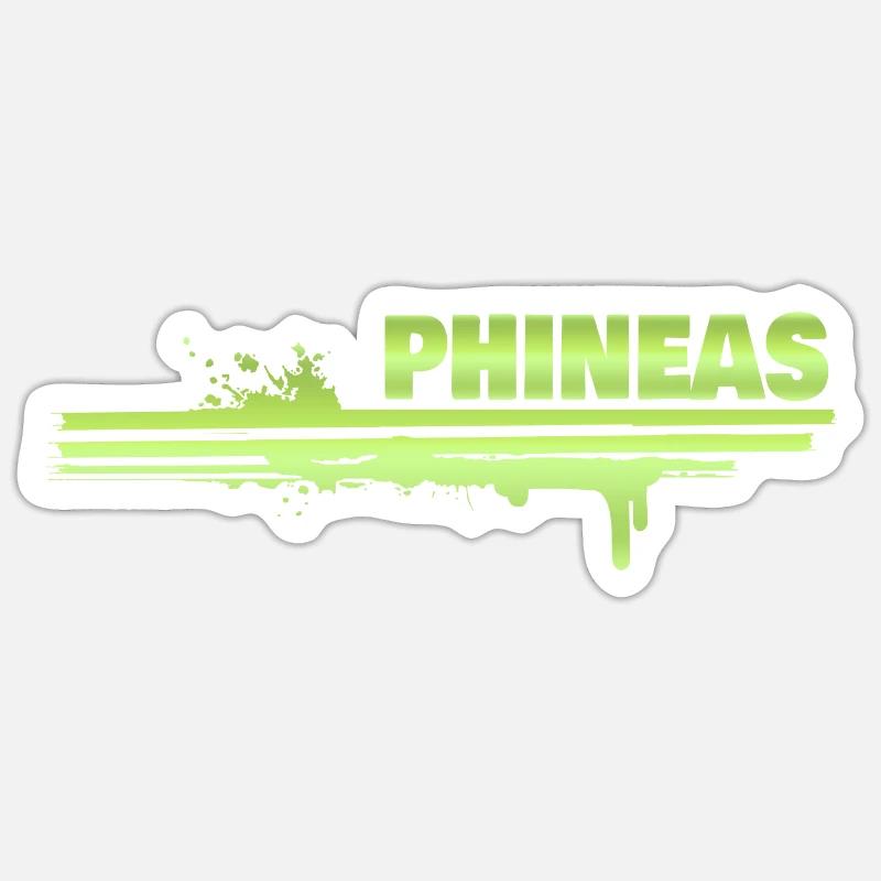 Phineas als Farbklecks - Sticker Größe S (10 x 10 cm) - Mattweiß