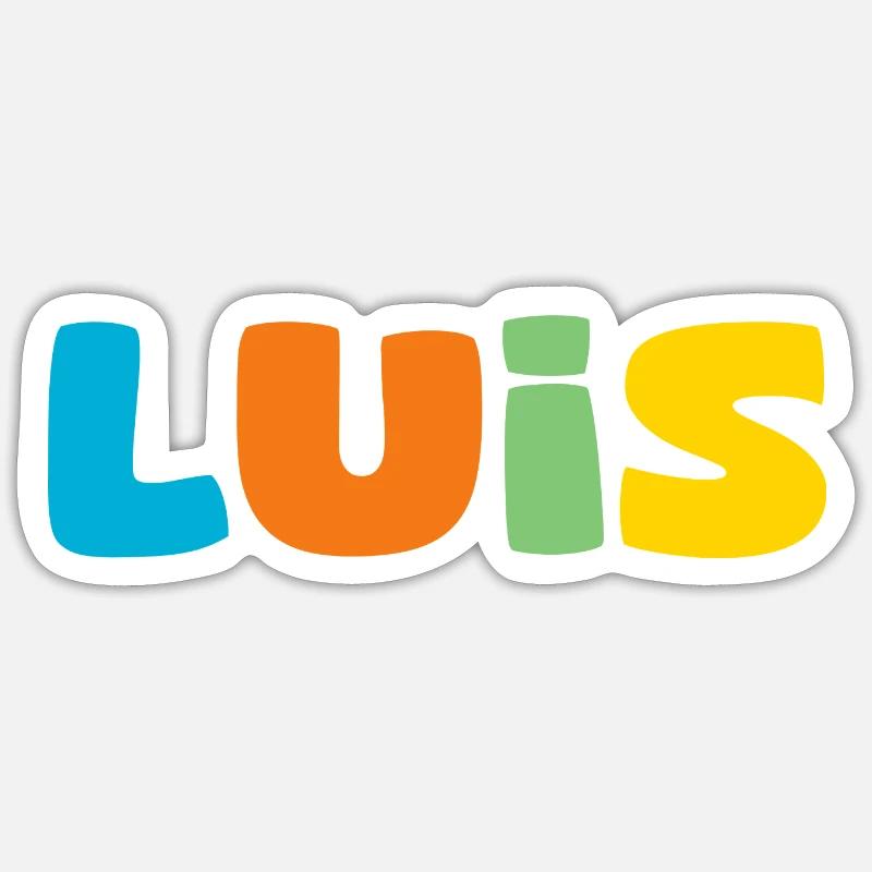 Name - Luis - Sticker Größe S (10 x 10 cm) - Mattweiß