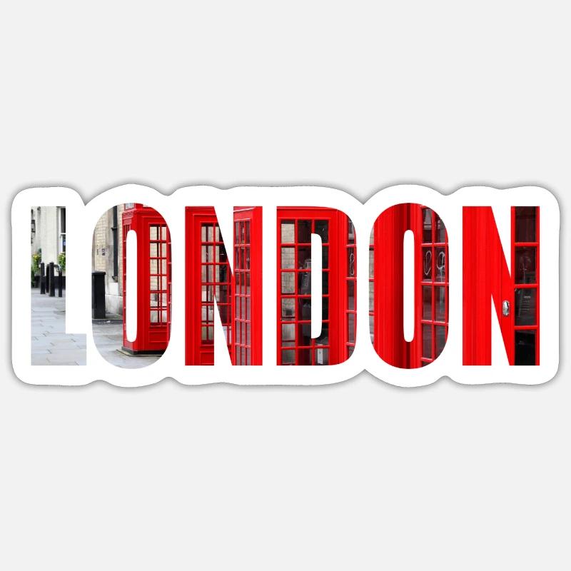 Londres - Sticker taille S (10 x 10 cm) - blanc mat