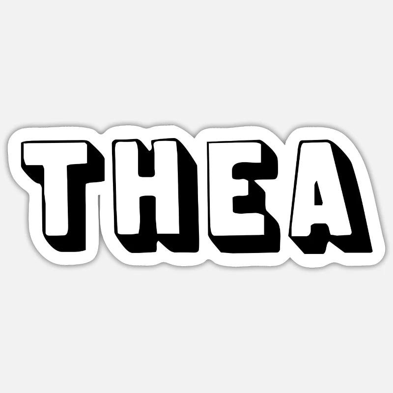 Name - Thea Sticker size S (10 x 10 cm)