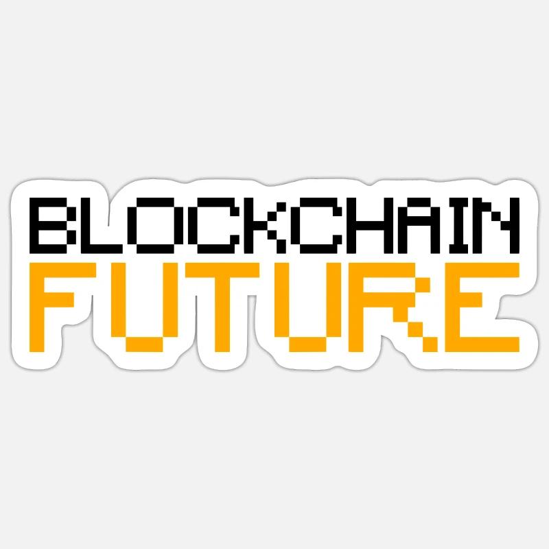Blockchain Future Bitcoin Sticker size S (10 x 10 cm)