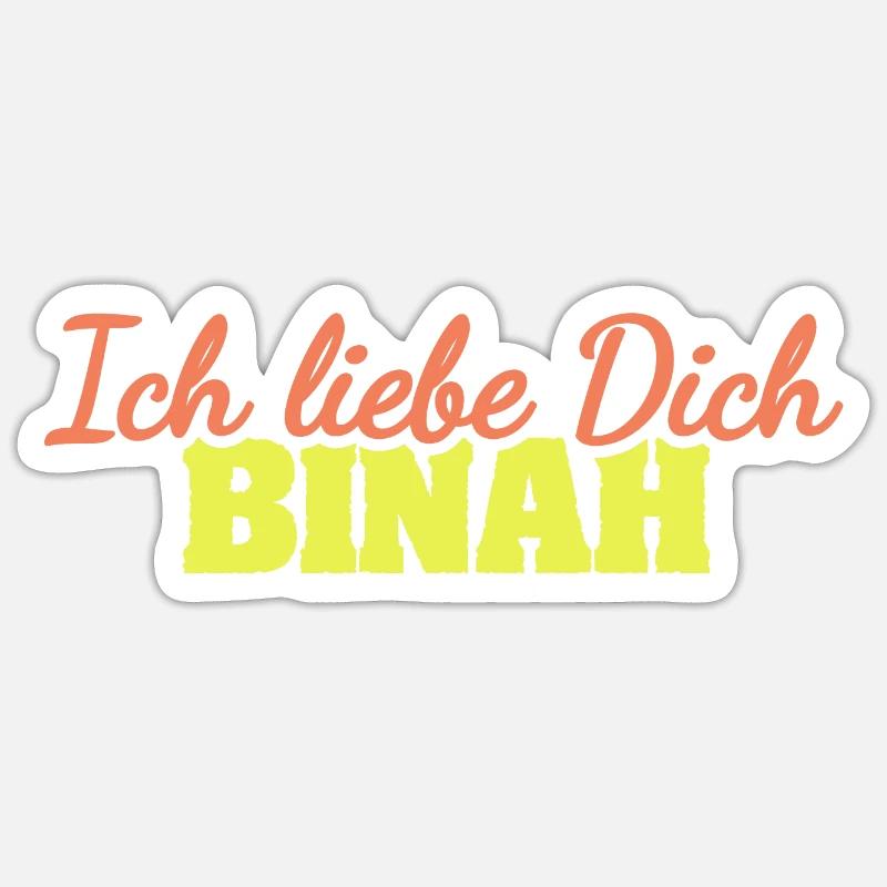 Dear Binah, - Sticker size S (10 x 10 cm) - white matte