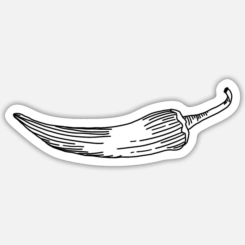 chilli - Sticker Größe S (10 x 10 cm) - Mattweiß