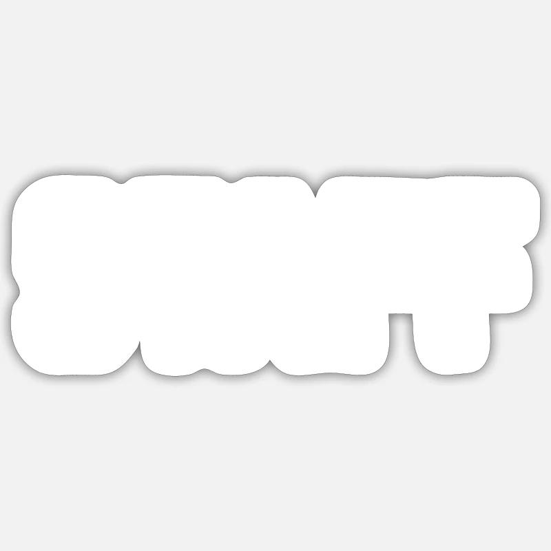 Staff bold white - Sticker size S (10 x 10 cm) - white matte