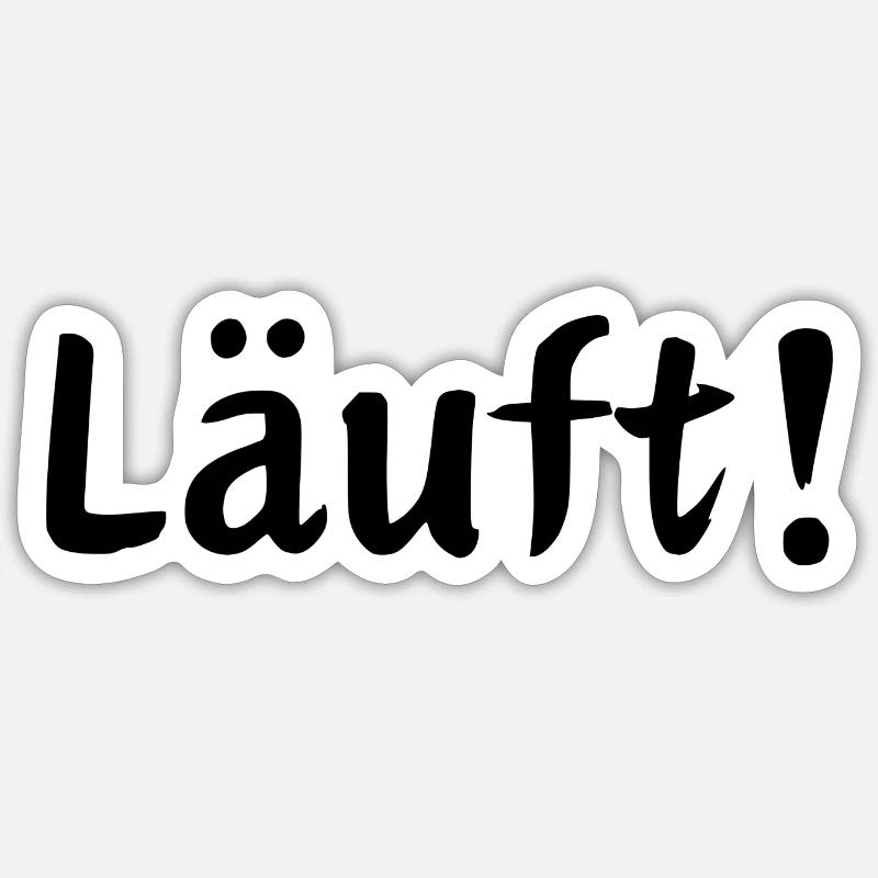 Läuft! Sticker Größe S (10 x 10 cm)
