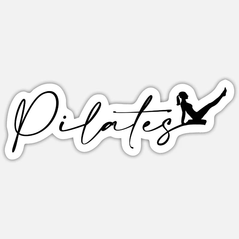 Pilates - Sticker formato S (10 x 10 cm) - bianco opaco