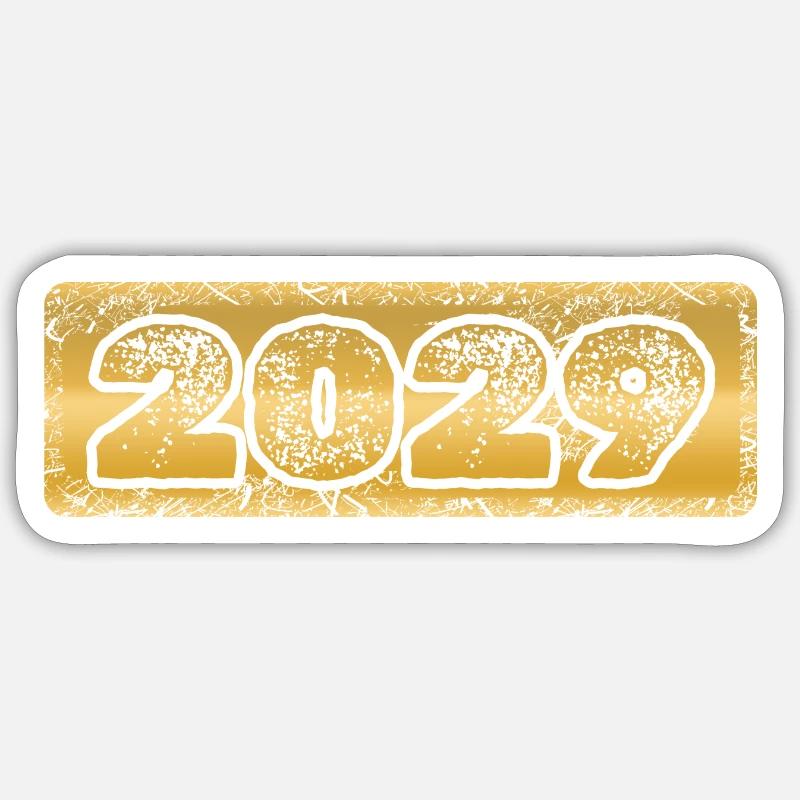 Year 2029 - Sticker size S (10 x 10 cm) - white matte