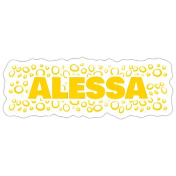 Prénom Alessa - Sticker taille S (10 x 10 cm) - blanc mat - Devant