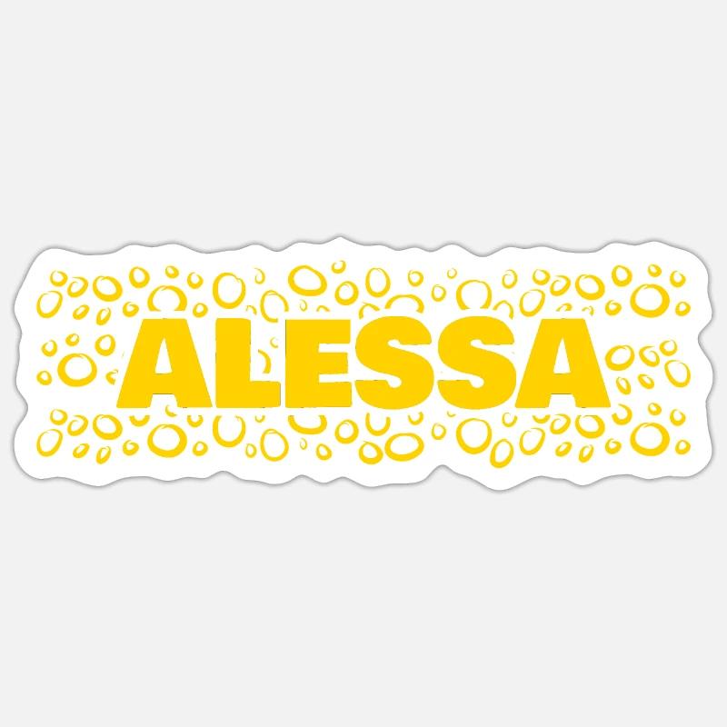 First name Alessa Sticker size S (10 x 10 cm)