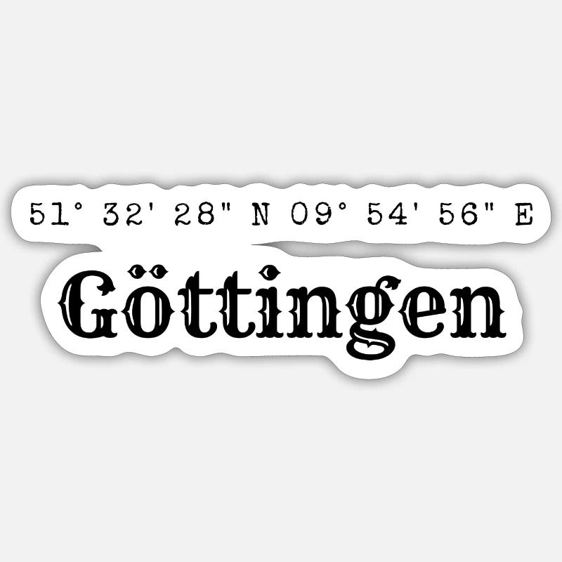 Coordonnées de Göttingen - Sticker taille S (10 x 10 cm) - blanc mat