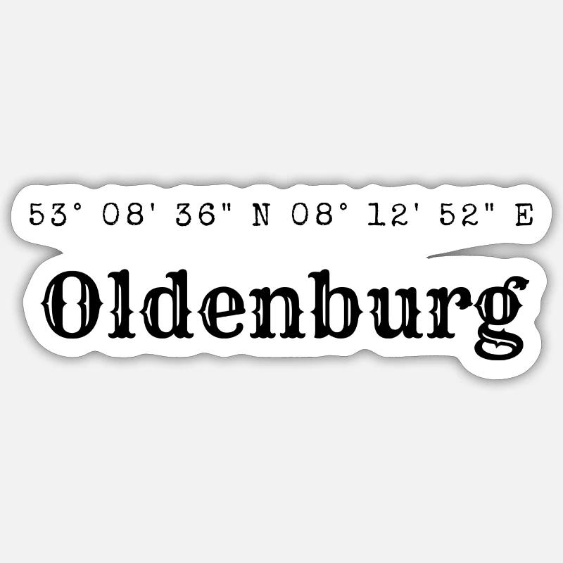 Oldenburg coordinates Sticker size S (10 x 10 cm)