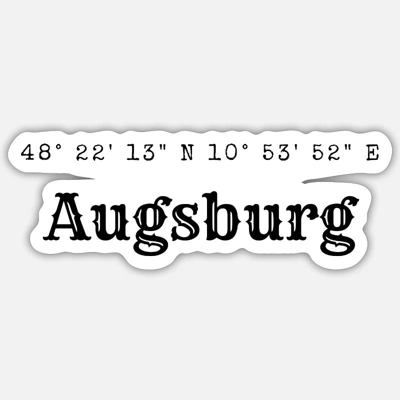 Augsburg coordinates Sticker size S (10 x 10 cm)
