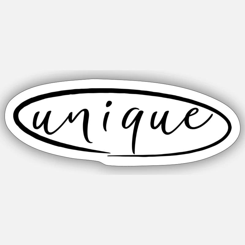 Unique - Sticker taille S (10 x 10 cm) - blanc mat