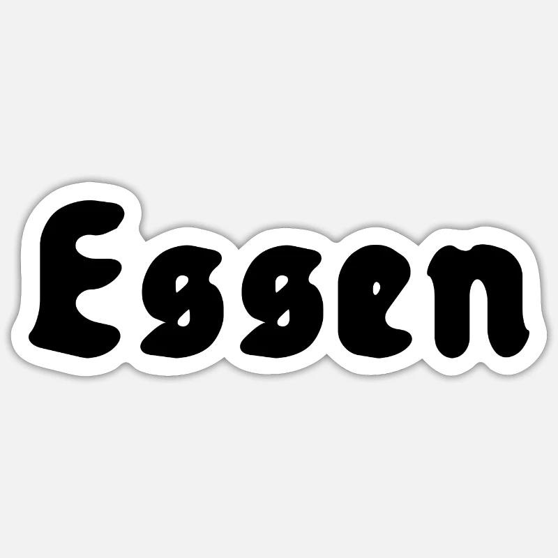 Essen - Sticker Größe S (10 x 10 cm) - Mattweiß